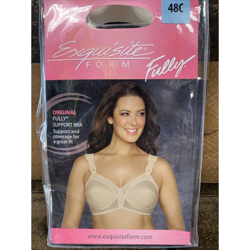 Exquisite Form 48C FULLY SUPPORT BRA Wireless Beige 510-0532 Open Package